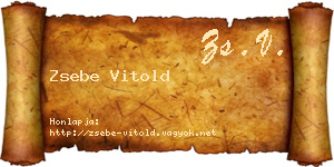 Zsebe Vitold névjegykártya